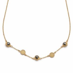 Elegant Anna Beck Gold Over Sterling Silver Station Necklace